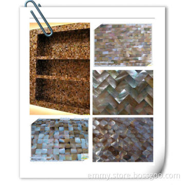 Browm mother of pearl mosaic tile shell mosaic wall tile wall panel